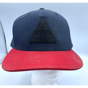 Neff Hat Navy Red Snapback Cap Braving The Elements Custom Goods Adjustable